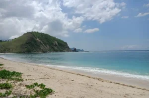Nambung Beach, A Unique Beach in Central Lombok with a Stunning Waterfall View