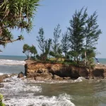 Sungai Suci Beach, A Beautiful Beach with Iconic Suspension Bridge in Bengkulu
